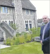  ??  ?? Bursar Mark Taylor at the new girls’ boarding house at the King’s School, Canterbury