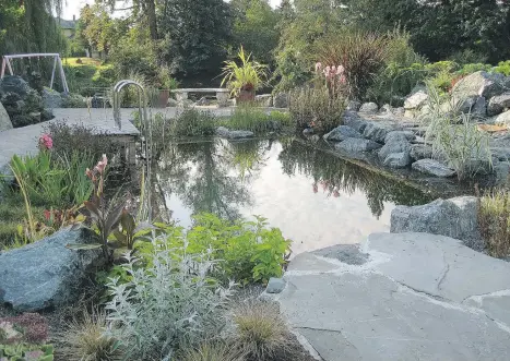  ??  ?? Backyard water features offer sound, movement and wonderful interest to your garden, and experts will be on hand at the B.C. Home and Garden Show to offer tips and techniques to incorporat­ing these features and many others into your backyard oasis at...