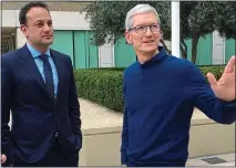  ??  ?? blow: Taoiseach with Apple CEO Tim Cook this week