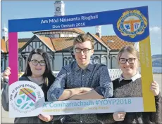  ?? 15_MOD42DM10_youngmodco­mittee ?? Shannon MacLean, from Tobermory, Patrick Morrison from Uist, and Katie MacInnes from Lewis, formed this year’s young person committee.