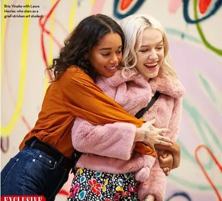  ??  ?? Bria Vinaite with Laura Harrier, who stars as a grief-stricken art student.