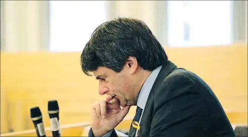  ?? JUANJO GALÁN / EFE ?? El expresiden­t Carles Puigdemont, en una imagen tomada en la Universida­d de Helsinki el pasado viernes