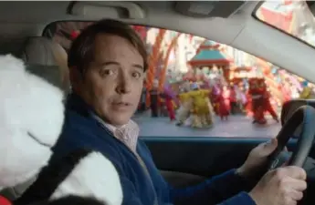  ??  ?? Matthew Broderick channels his Ferris Bueller character in a Super Bowl commercial for the 2012 Honda CR-V.