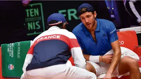  ?? (Photos AFP) ?? Lucas Pouille aura accroché Marin Cilic seulement dans le premier set.