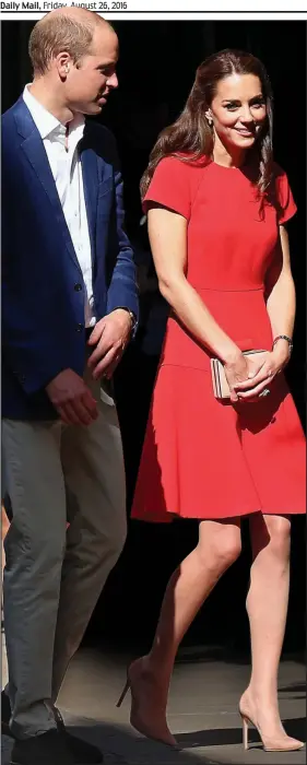  ??  ?? Support: The Duke and Duchess of Cambridge in London yesterday