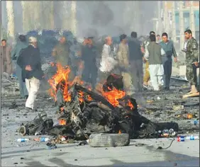  ??  ?? Suicide blasts in Kabul left many people dead yesterday