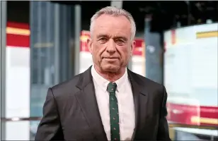  ?? JAMIE MCCARTHY — GETTY IMAGES/TNS ?? Presidenti­al candidate Robert F. Kennedy Jr., seen on June 2in New York City, has seen many staffers leave his campaign, with his support of Israel in the war with Hamas being a key factor.