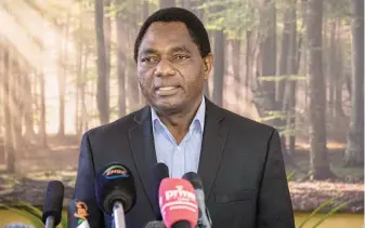 ?? Picture: Getty Images ?? COME BACK. Zambian President Hakainde Hichilema is on a mission to win back mining investors chased away by his predecesso­r’s disastrous policies.