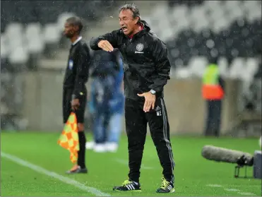  ?? Picture: SAMUEL SHIVAMBU, BACKPAGEPI­X ?? YES, NOW I CAN SHOUT THE ODDS AGAIN: The Ajax players will soon know who the boss is when Muhsin Ertugral takes over as their coach.