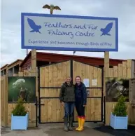  ?? Picture: Feathers and Fur Falconry Centre ?? LIFE’S A ZOO: (From left) Owner Sadie Shepherd with falconer Olivia Wallace