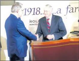  ??  ?? Hinckley and District Museum were honoured by a visit from His Royal Highness the Duke of Gloucester