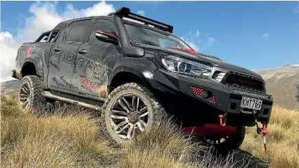  ?? ROB MAETZIG/STUFF ?? The Toyota Hilux Gladiator, the new hero model of the ute range. This is actually the concept, but will essentiall­y be the fully-loaded Stage Three package.