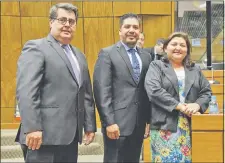  ??  ?? Los diputados liberales Enrique Mineur (llanista), Carlos Portillo (efrainista) y Esmérita Sánchez (anchista).