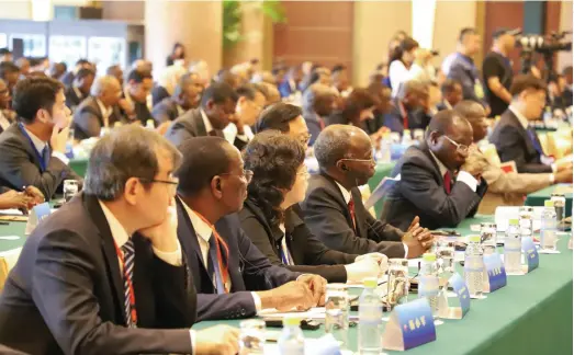  ??  ?? Participan­ts attend the Seventh Meeting of China-africa Think Tanks Forum in Beijing on July 4