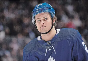  ?? GETTY IMAGES FILE PHOTO ?? William Nylander, pictured, missed 26 games as he negotiated a contract.He will return to the lineup very soon, predicted Toronto coach Mike Babcock.