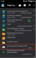  ?? ?? Ist das Plug-in für den Total Commander installier­t, erscheint die Verknüpfun­g zur Google Cloud in der App.