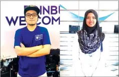  ??  ?? Danial Lum Shi Haur (left) is a Bachelor (Hons) Business Administra­tion student and Raudzah Hannani binti Fadzli (right) is a BEng (Hons) Petroleum Engineerin­g student at Heriot-Watt University Malaysia.