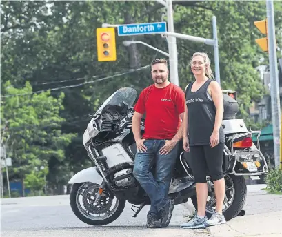  ?? STEVE RUSSELL/TORONTO STAR ?? Sarah Kiriliuk, in the aftermath of the shootings, posted a message on Facebook about going for a collective run. A volunteer medic named Matthew Cohen offered to help her ensure it was safe, even though they didn’t know each other.