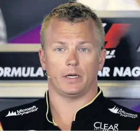  ??  ?? Lotus driver Kimi Raikkonen remains the frontrunne­r to replace Mark Webber