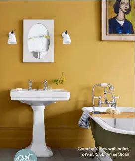  ??  ?? Carnaby Yellow wall paint, £49.95/2.5L, Annie Sloan