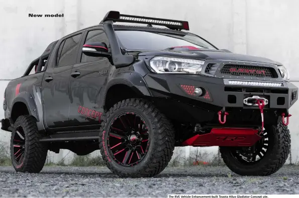  ??  ?? The RVE Vehicle Enhancemen­t-built Toyota Hilux Gladiator Concept ute.