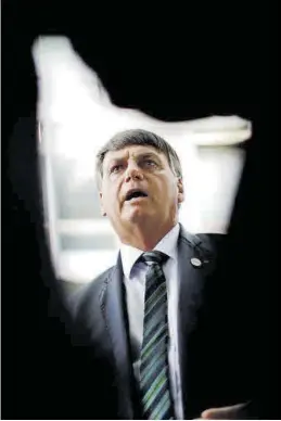  ?? UESLEI MARCELINO / REUTERS ?? Jair Bolsonaro, presidente de la República de Brasil.