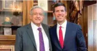  ??  ?? SEGURIDAD. López Obrador en reunión con Waldron.