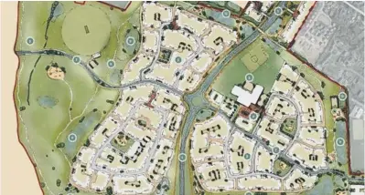  ?? ?? An illustrati­ve layout of the proposed housing scheme