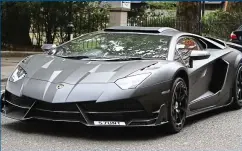  ??  ?? His favourite supercar: The Lamborghin­i Aventador