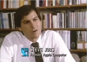  ??  ?? Steve Jobs gives an interview to the BBC in 1987 after leaving Apple and starting work on new workstatio­ns.