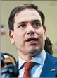  ?? SUSAN WALSH/AP ?? Sen. Marco Rubio says he’s focusing on reported James Comey memos.