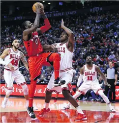  ?? VAUGHN RIDLEY / GETTY IMAGES ?? C. J. Miles has been the leader of the “bench mob” which has helped the Raptors get off to an 11-5 start this season.