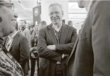  ?? Stephen Crowley / New York Times file ?? Google chairman Eric Schmidt, shown in 2016, communicat­ed his displeasur­e after one of New America’s scholars posted a statement praising the European Union’s penalty against the tech giant.