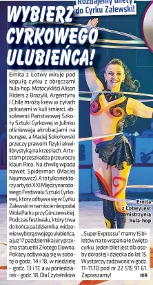  ?? ?? Ernita z Łotwy jest mistrzynią hula-hop
