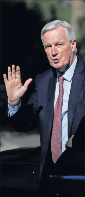  ?? / R. M. (REUTERS) ?? El negociador de la UE, Michel Barnier, ayer en Lisboa.