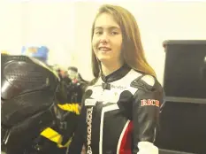  ??  ?? COURTING CONTROVERS­Y . . . Young Zimbabwean female Superbike rider Jessica Howden’s move to Otto Racing Team has angered her former South African team, Monroe Racing Team