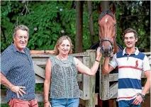  ??  ?? Mathew Dickey, right, picked up his passion for showjumpin­g from Oa¯kura parents Jen Blyde and Phil Dickey.