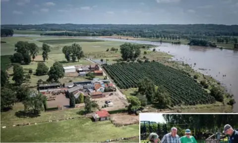  ?? FOTO SVEN DILLEN ?? Herbricht, zaterdagmi­ddag. Enkele uren eerder stond alles op de foto nog onder water.