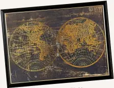 ??  ?? World map framed art, €40 from Next