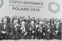  ??  ?? COMMON RULE BOOK – Representa­tives of nearly 200 nations have been holding talks at the UN’s COP24 Summit in the Polish mining city of Katowice. (AFP)