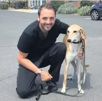  ??  ?? Seb with his surgeon Tom Gilding from Gilding Orthopaedi­cs who took Seb into his heart and completed two Titanium Hip replacemen­ts