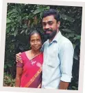  ??  ?? With his mother Santha