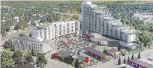  ??  ?? The Boulevard at Dalhousie Co-op redevelopm­ent in north-west Calgary includes residentia­l, retail and office space.