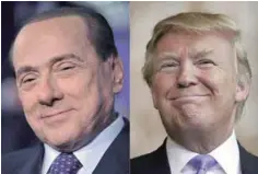  ??  ?? Silvio Berlusconi Donald Trump