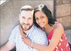  ?? Amanda Rahe Photograph­y ?? Ryan Gorman, 28, and his fiancee, Becka Burnight, 26, both of Ohio Township, met on an online dating site.