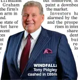  ??  ?? Tony Pidgley cashed in £65m WINDFALL:
