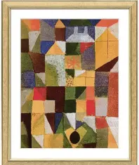  ??  ?? Paul Klee: “Städtische Kompositio­n m. d. gelben Fenstern”, 1919
