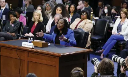  ?? Photograph: Susan Walsh/AP ?? Ketanji Brown Jackson responds to a question from Senator Lindsey Graham before the Senate judiciary committee on Wednesday.