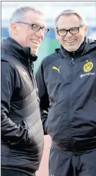  ??  ?? Erfolgsduo: Dortmund-Trainer Peter Stöger und Intimus Werner Zöchling