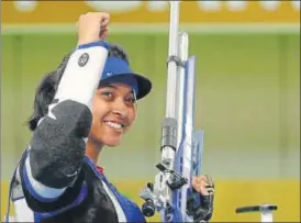  ?? FILE PHOTO ?? A belowpar final shot pushed Mehuli Ghosh to silver in shooting.